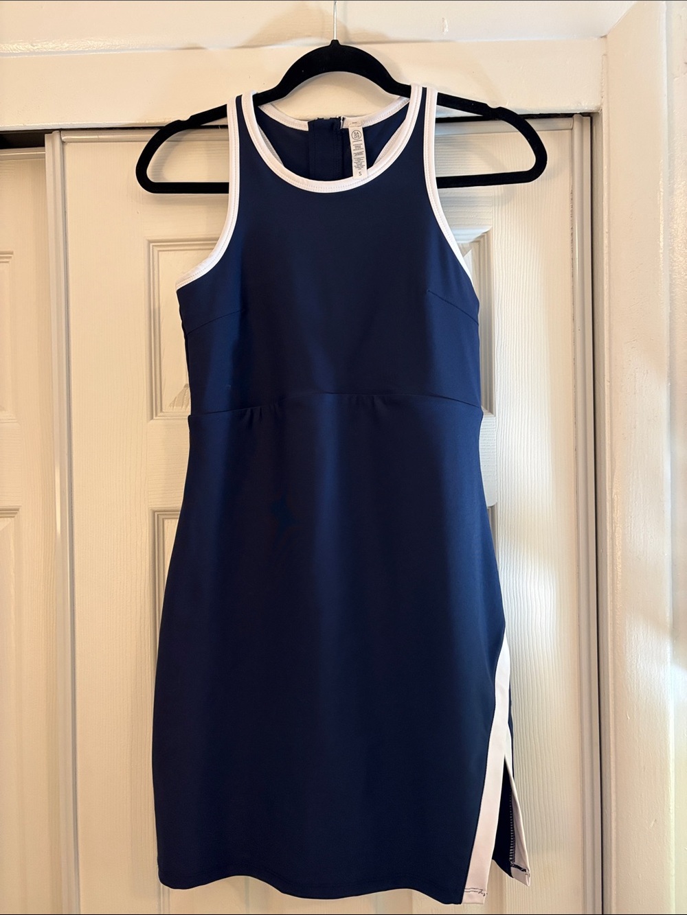 SAGE Navy Mini Golf Dress with White Trim